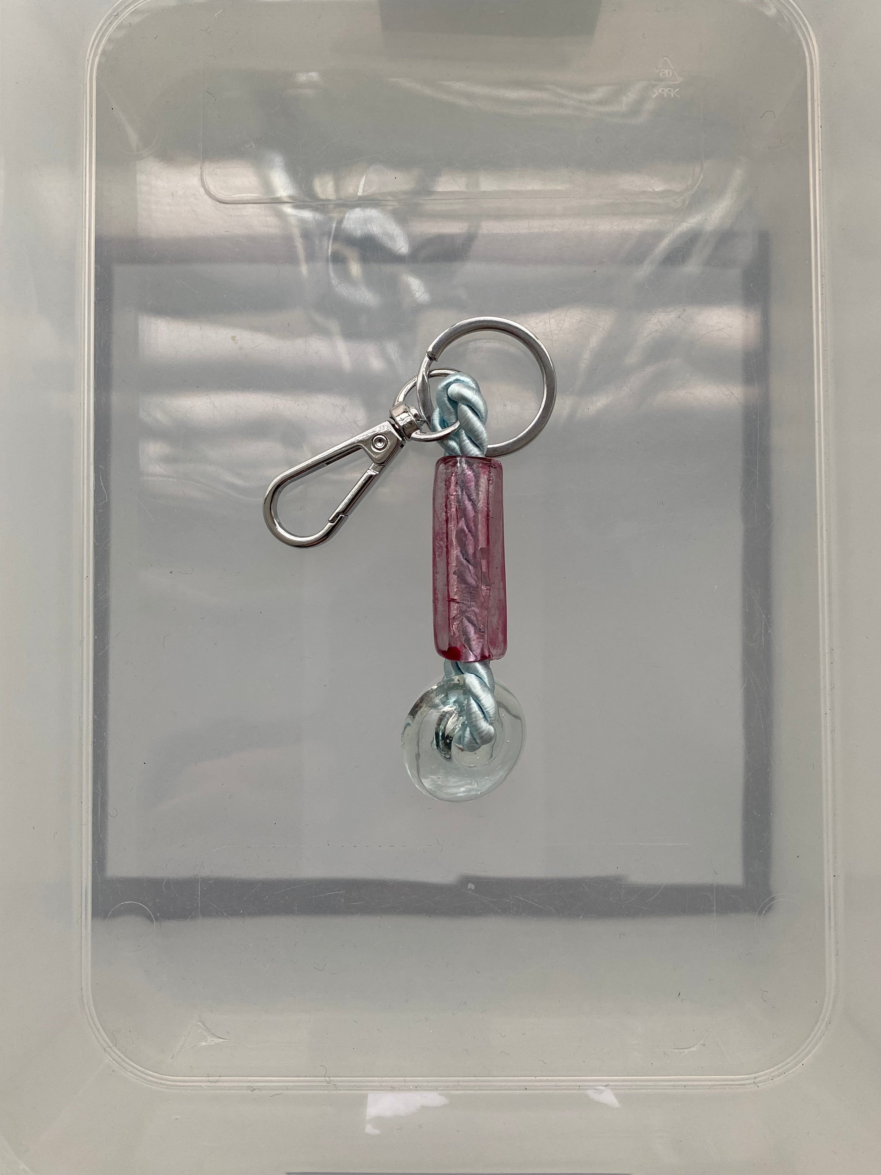 Recycled glass keychain - Various colors