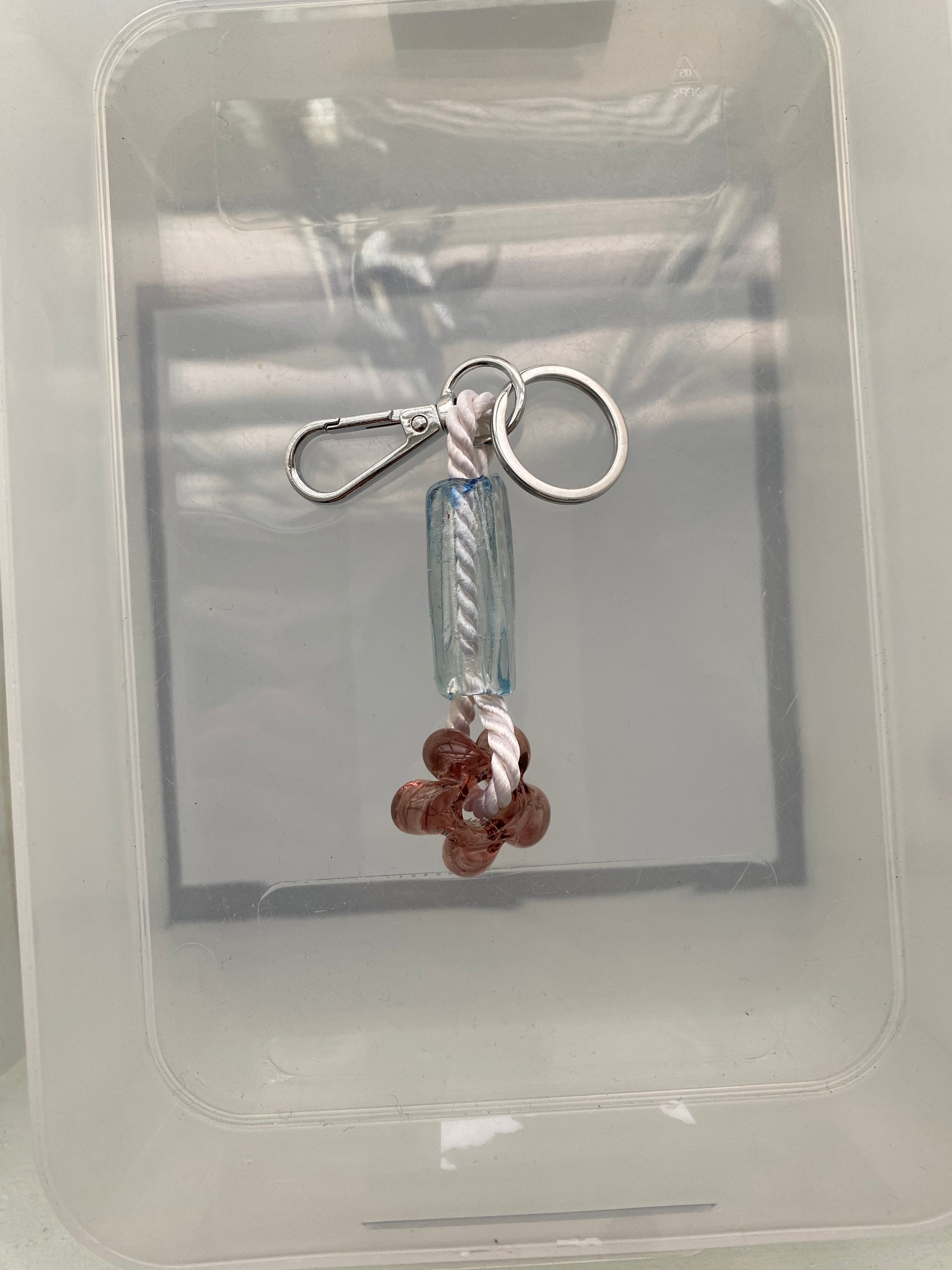 Recycled glass keychain - Various colors