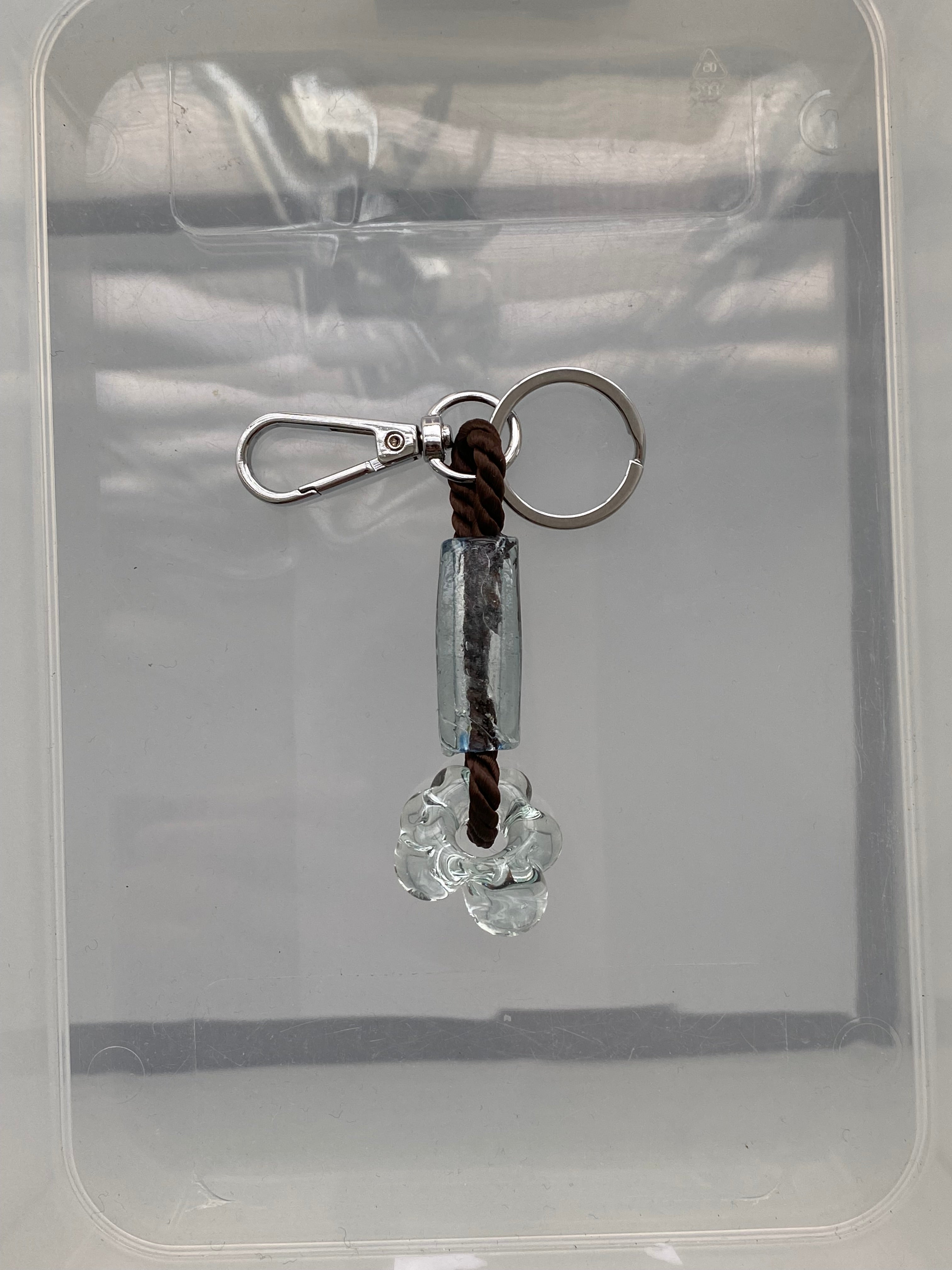 Recycled glass keychain - Various colors