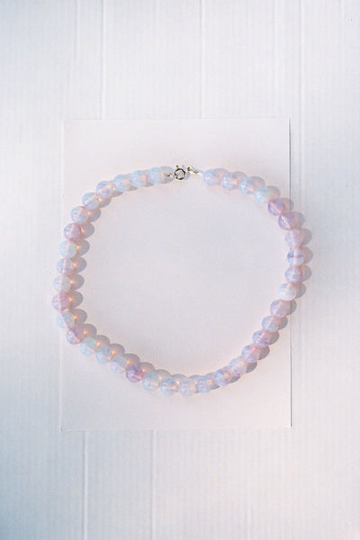 Sisi joia クリアビーズ ネックレス Marie necklace - Opaline pink – Sisi Joia