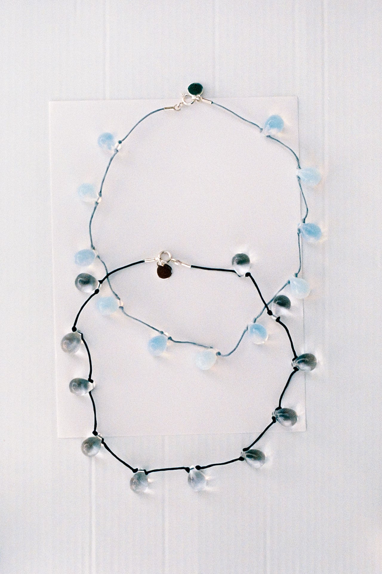Noué necklace - Clear/ Black