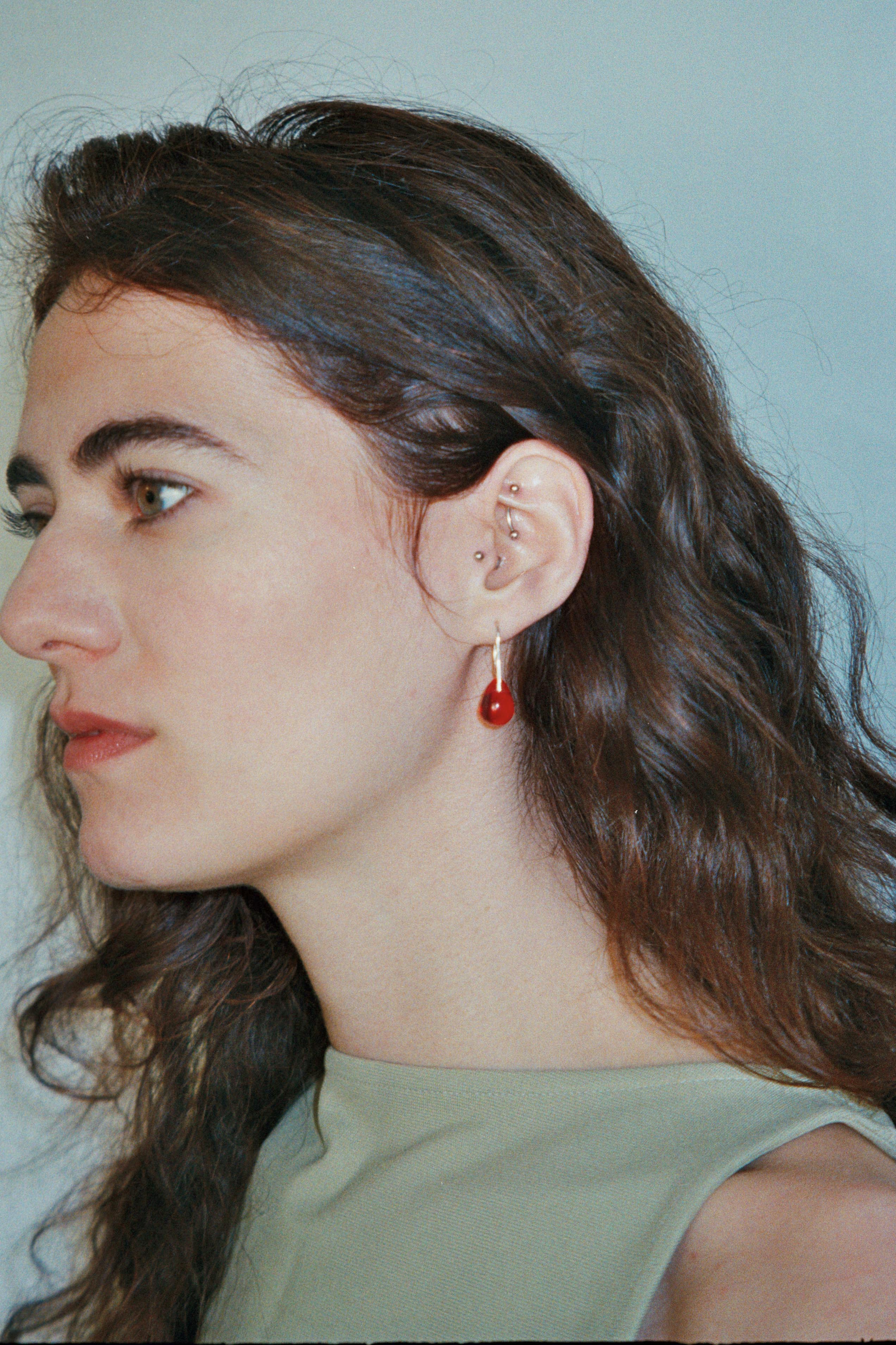 Gota Mini earrings - Red