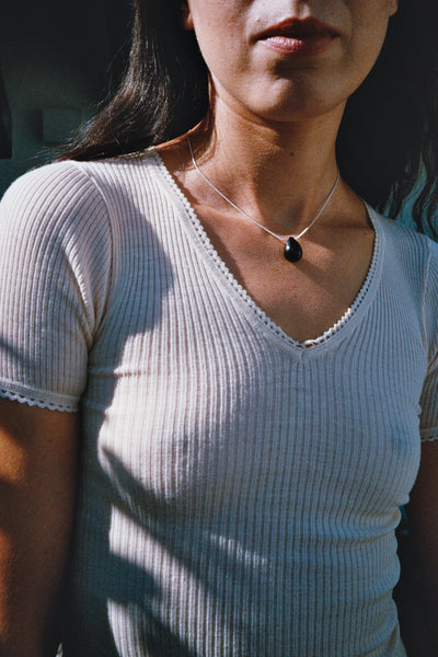 Gota Midi necklace - Black – Sisi Joia