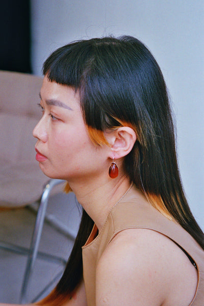 Gota Hook earrings - Amber – Sisi Joia