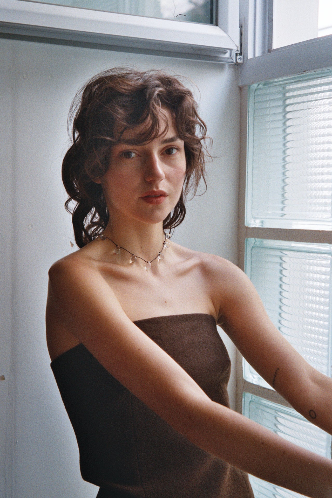 Noué necklace - Clear/ Black