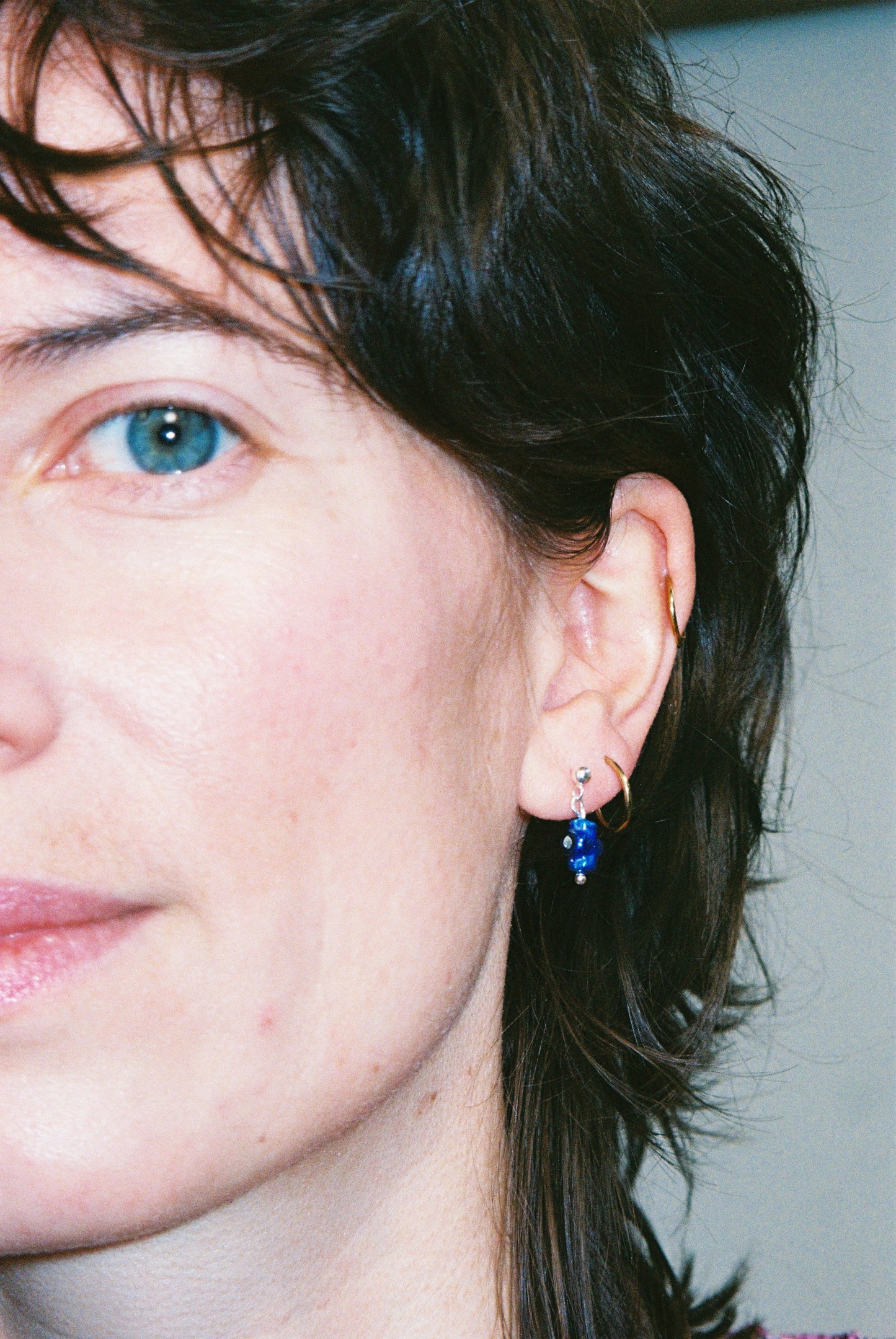 Croix earrings - Blue