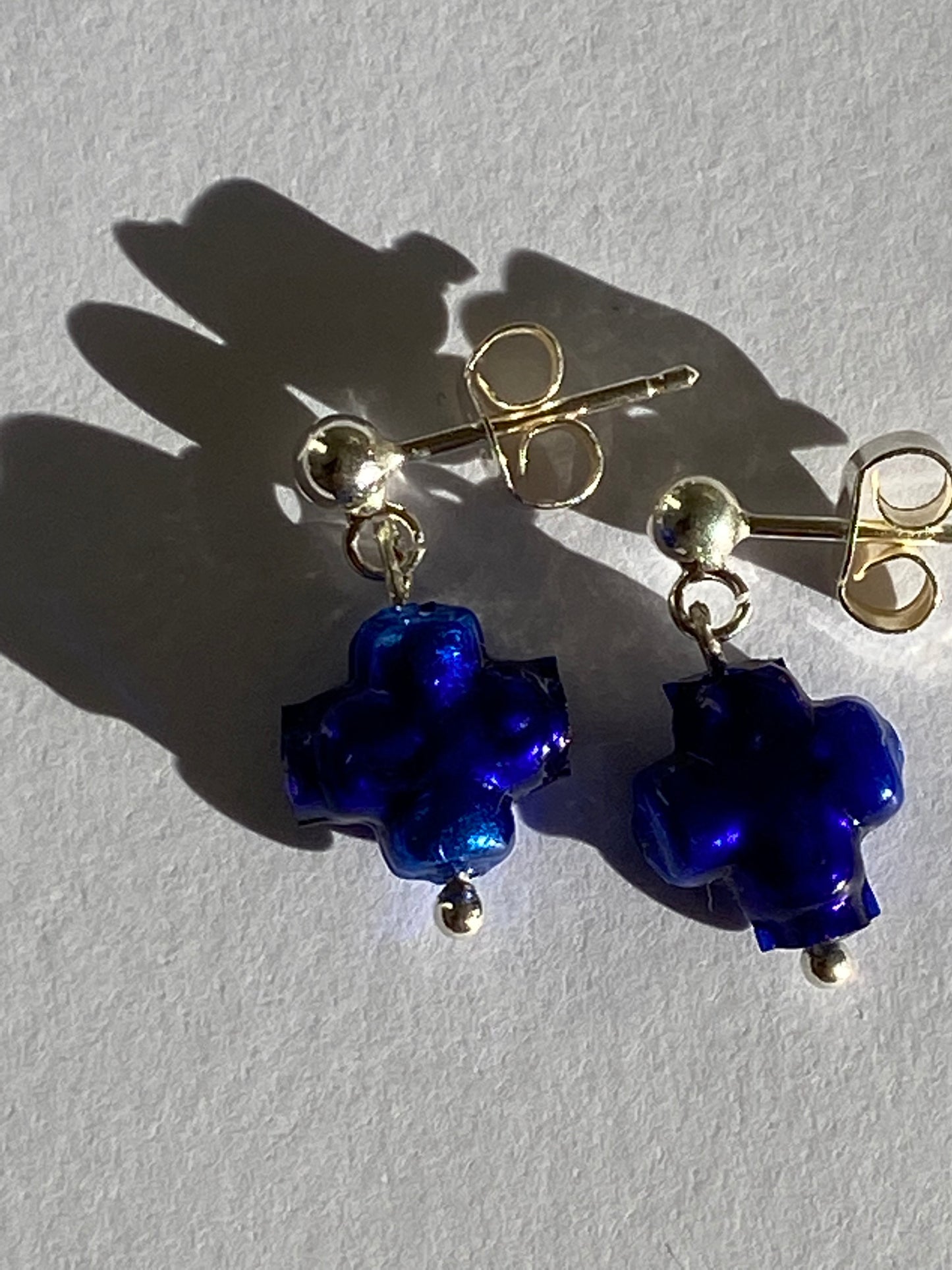 Croix earrings - Blue