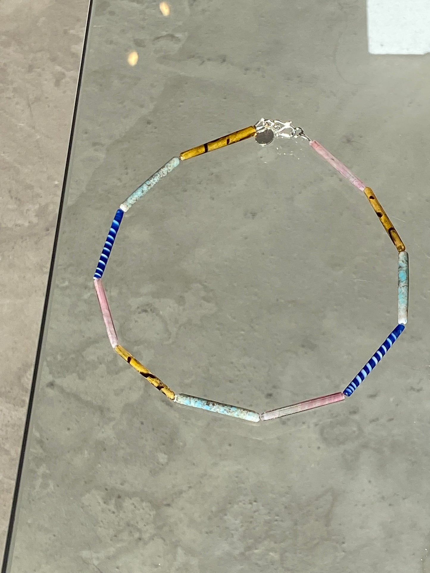 Glass tubes necklace - Various colors