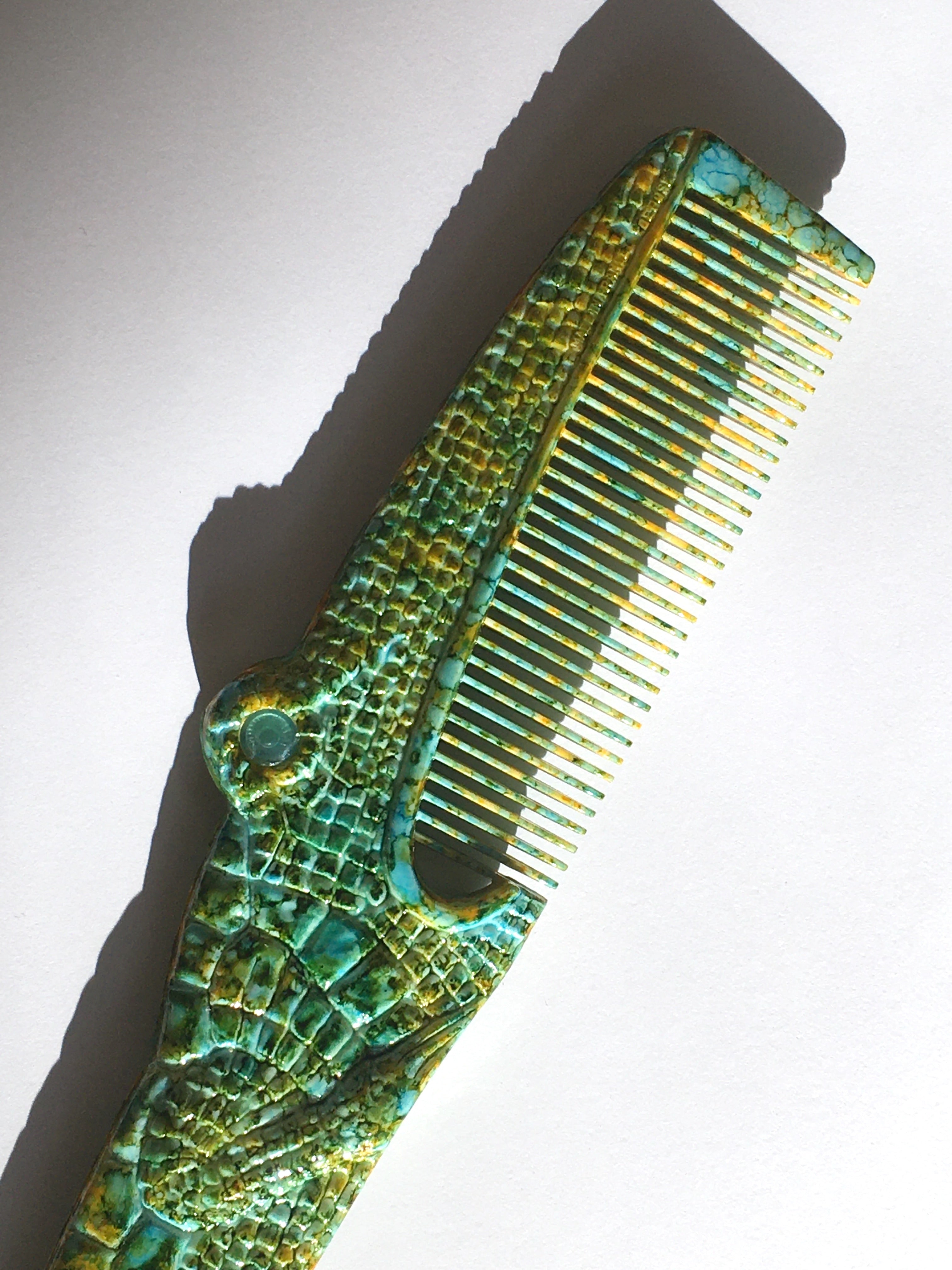 Vintage comb - Crocodile
