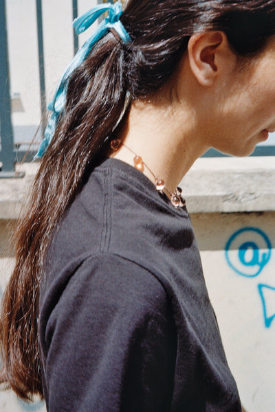 Noué necklace - Pink / Chocolate cord – Sisi Joia