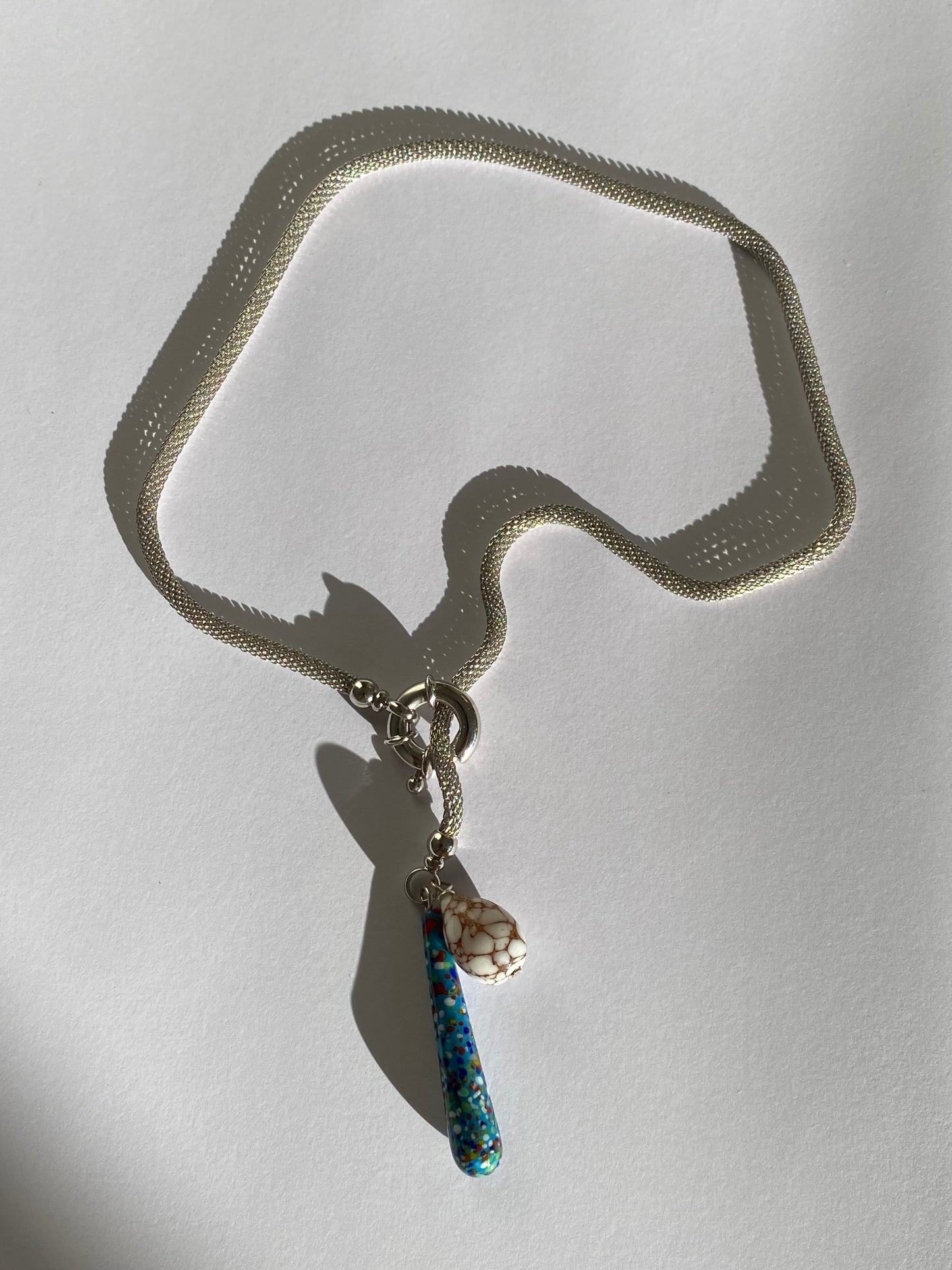 Snake necklace - Silver / Multi