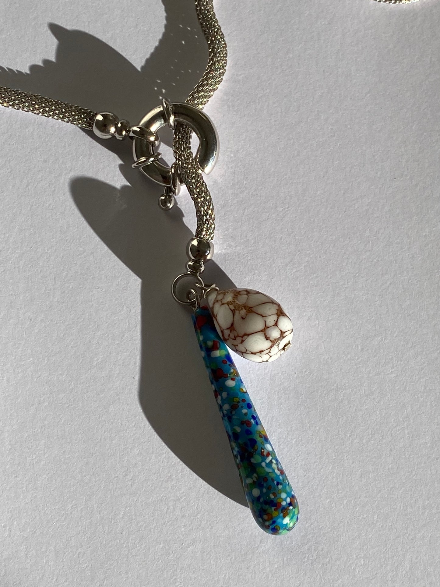 Snake necklace - Silver / Multi