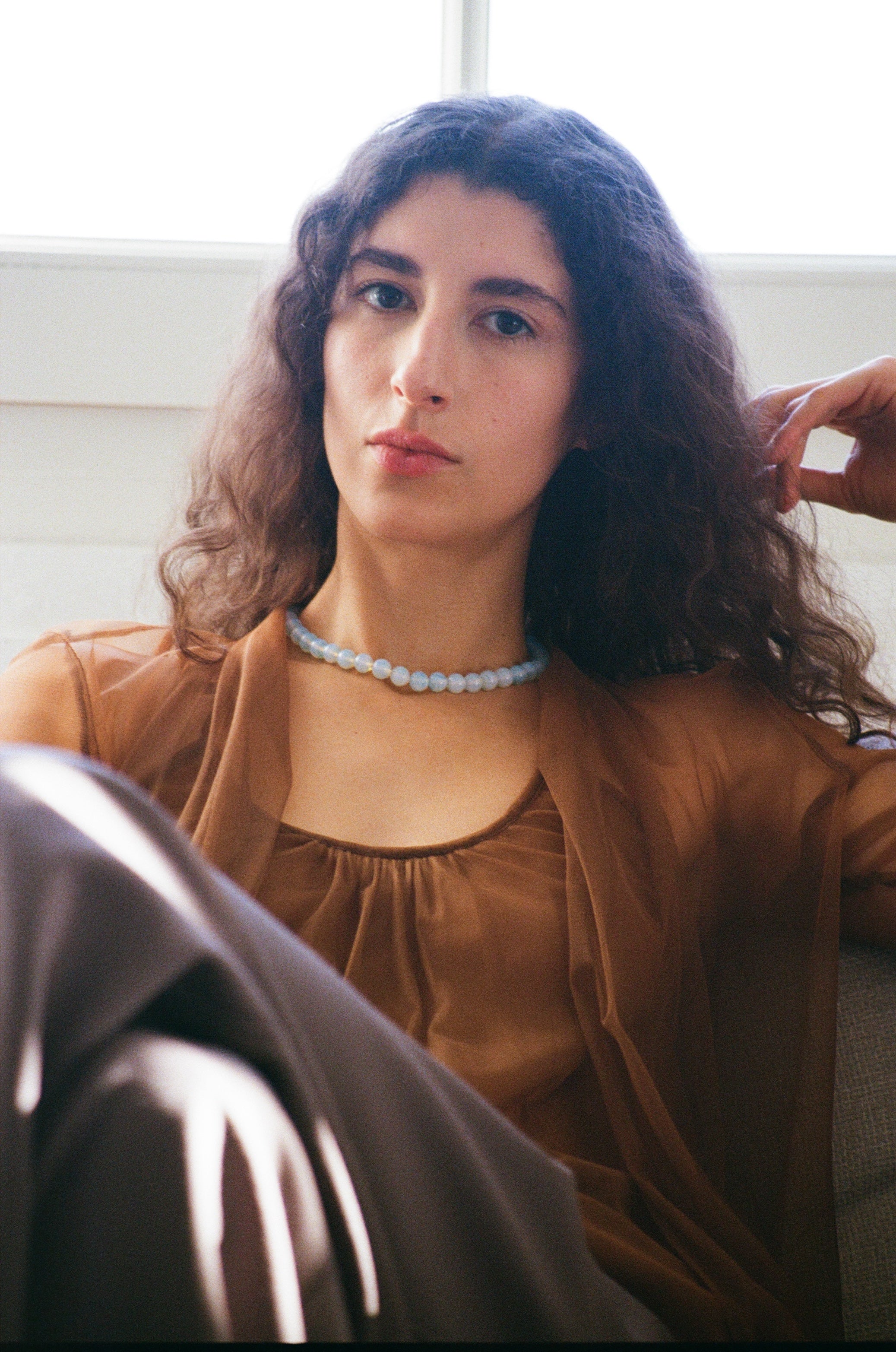Marie necklace - Opaline blue