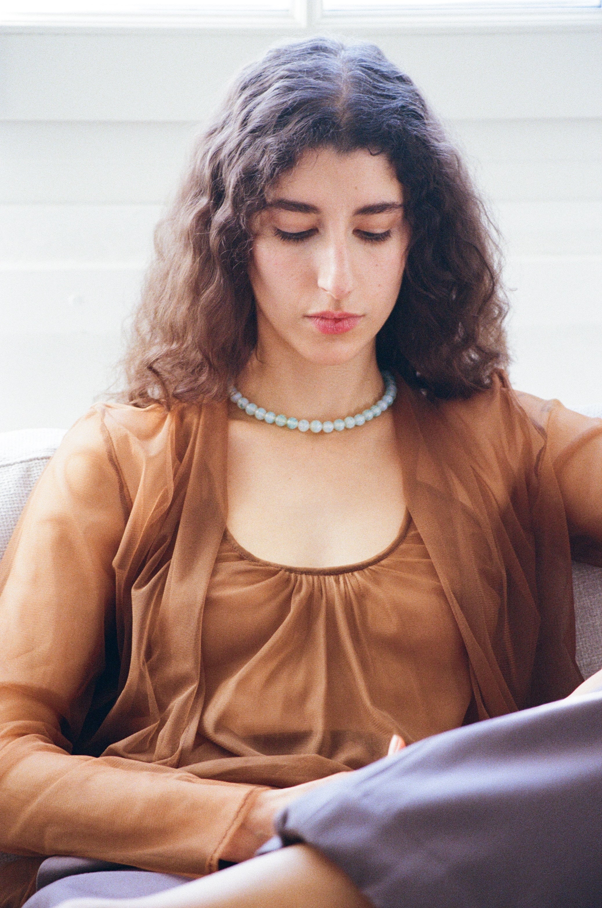 Marie necklace - Opaline green