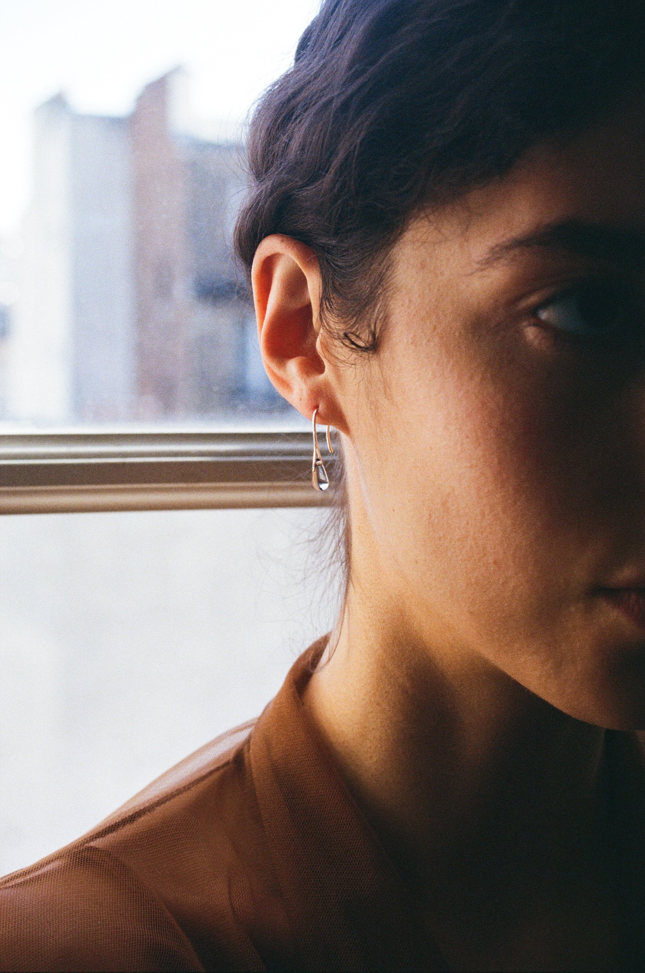 Micro Gota earrings - Pale pink