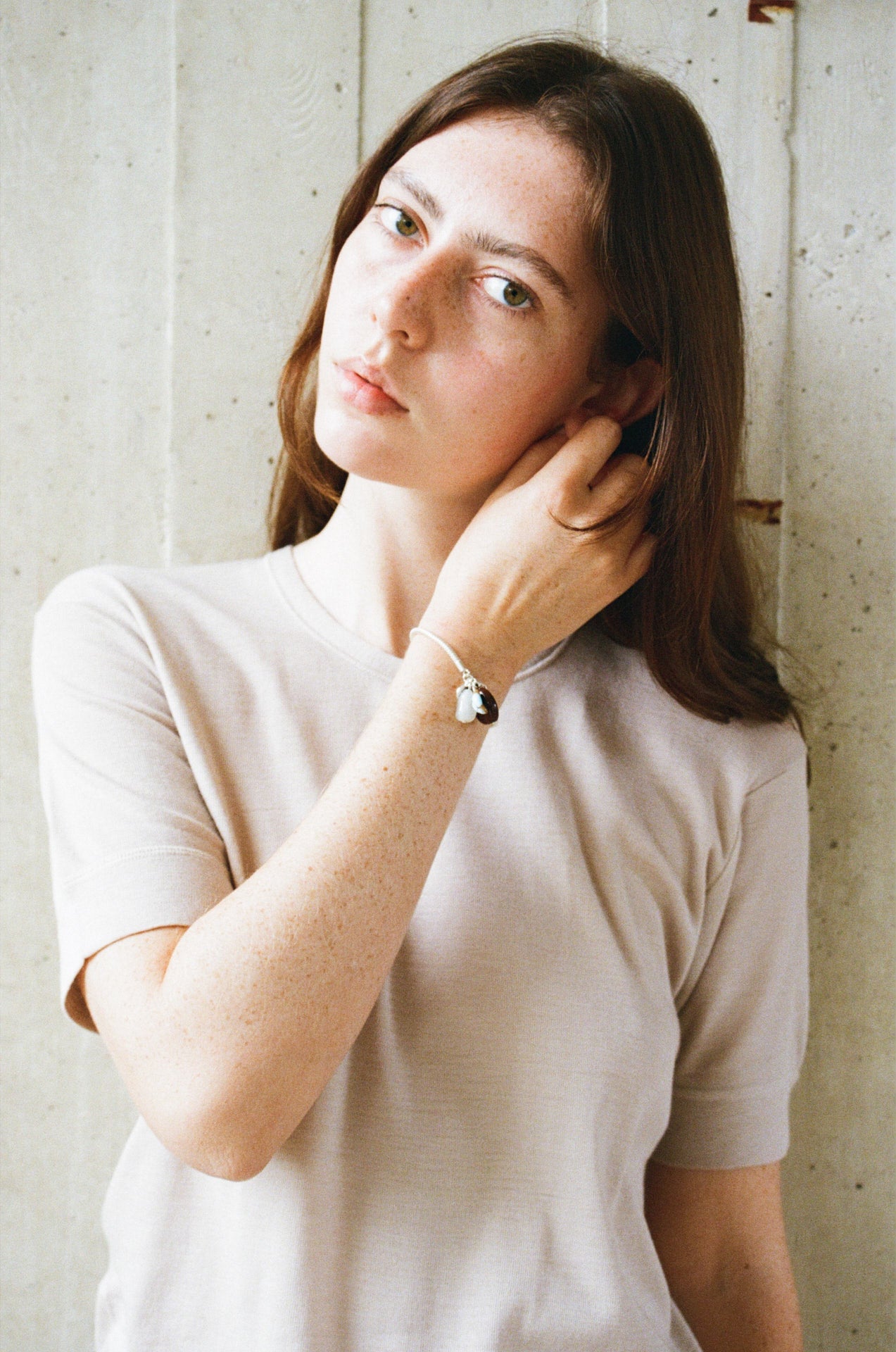 Clapio bracelet - Brown / Turcoco / Opaline white