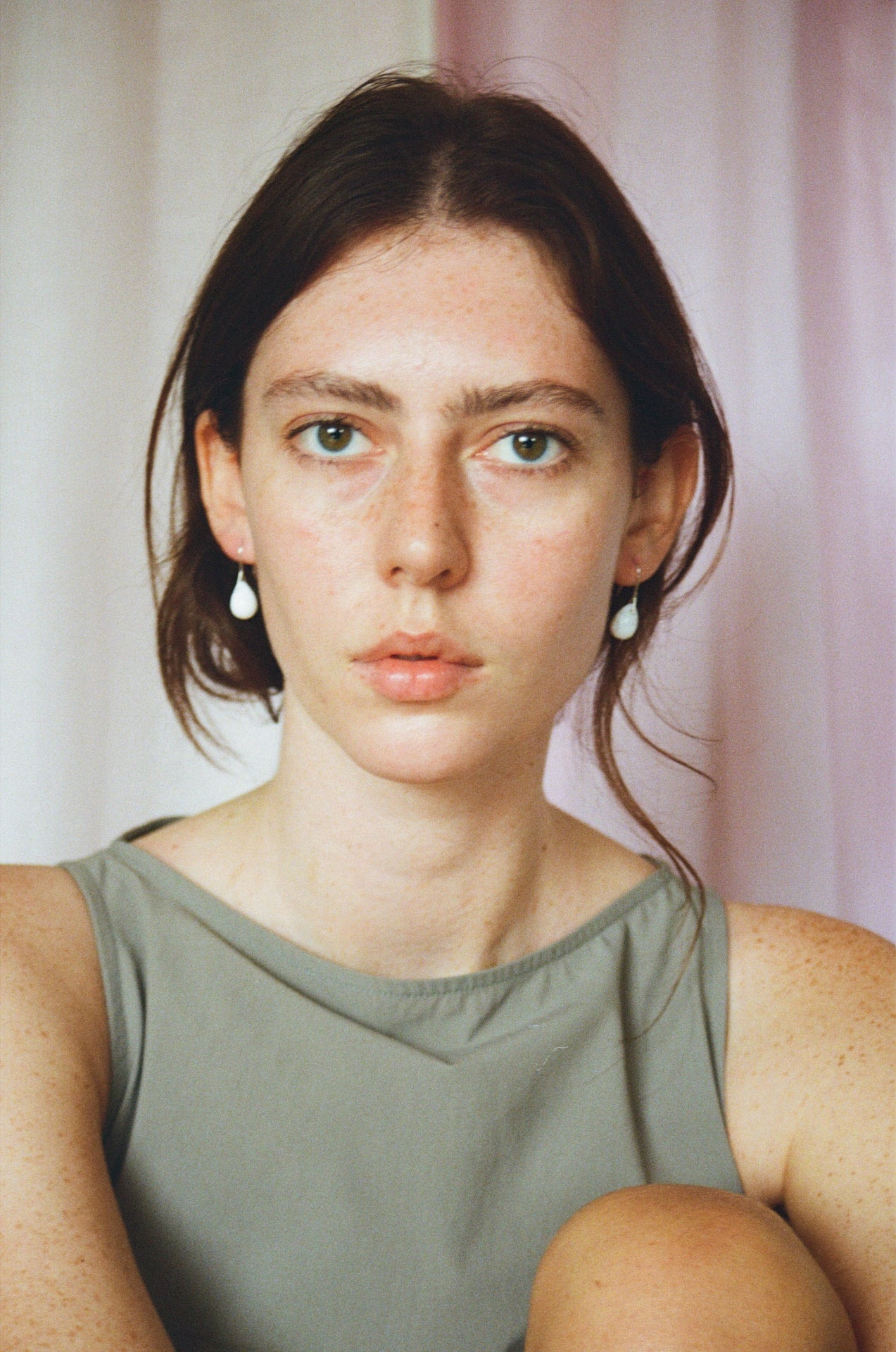 Gota Mini earrings - Blanc