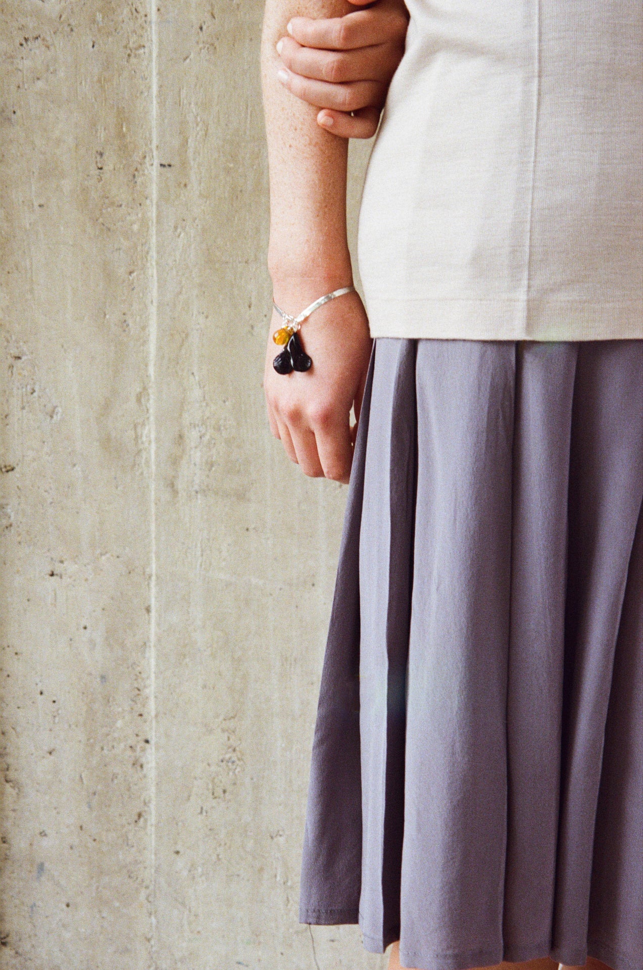 Clapio bracelet - Black / Amber / Lilac