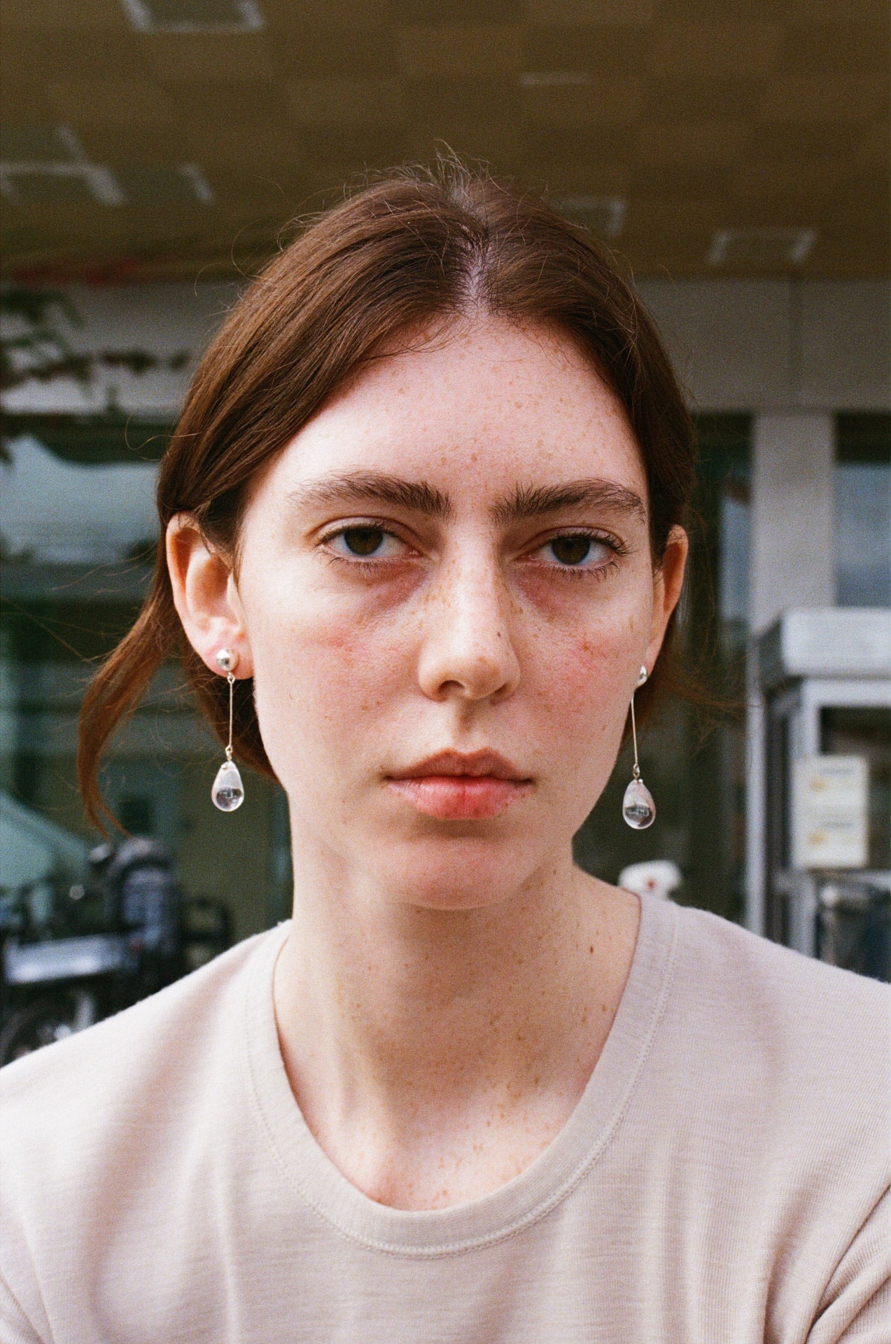 Gota Long earrings - Clear