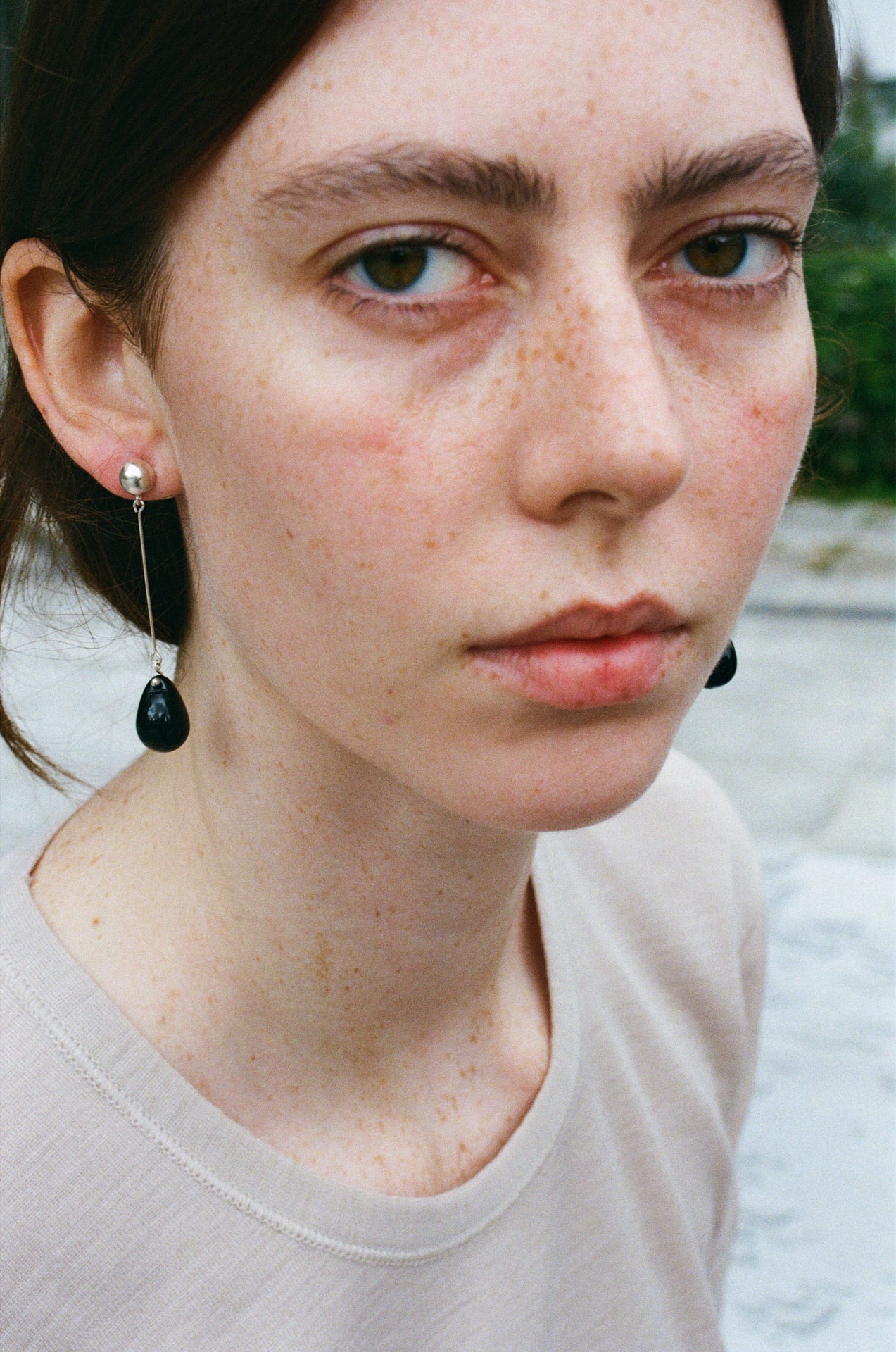 Gota Long earrings - Black
