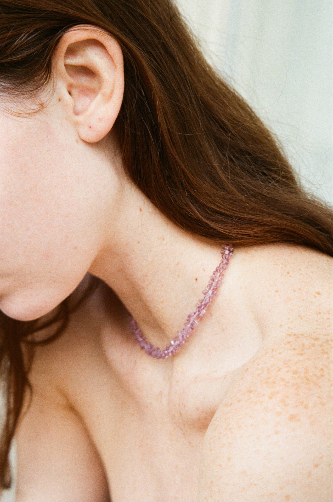 Cori necklace - Clear Lilac
