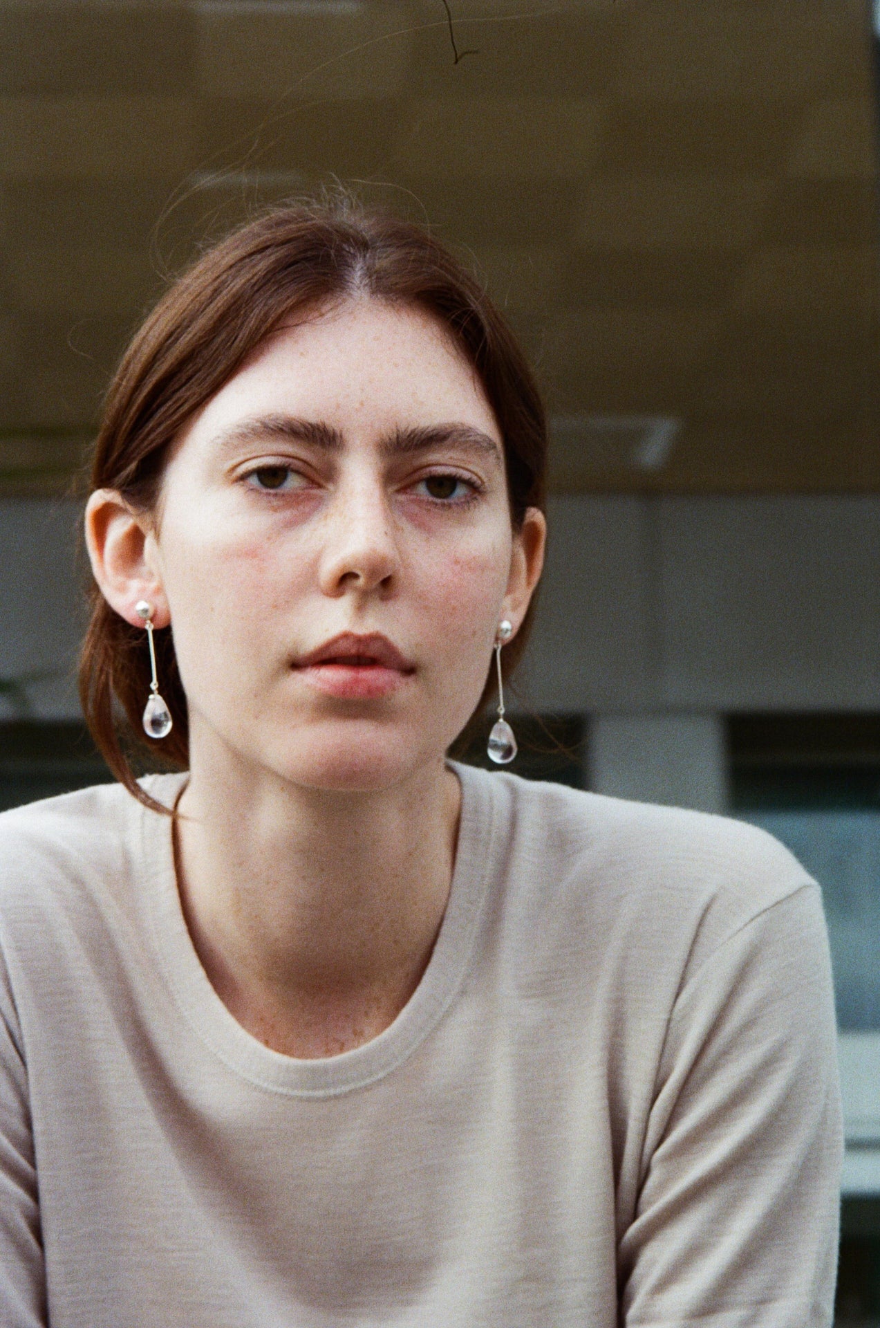 Gota Long earrings - Clear