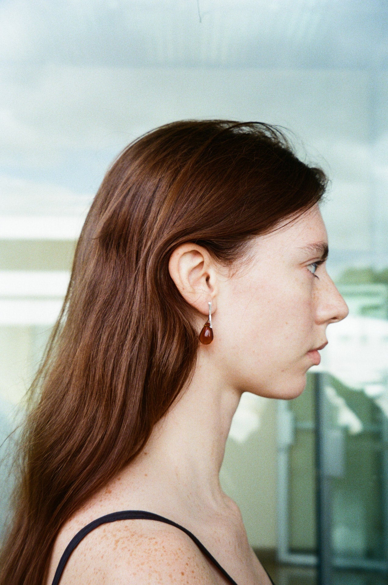 Gota Nail earrings - Amber