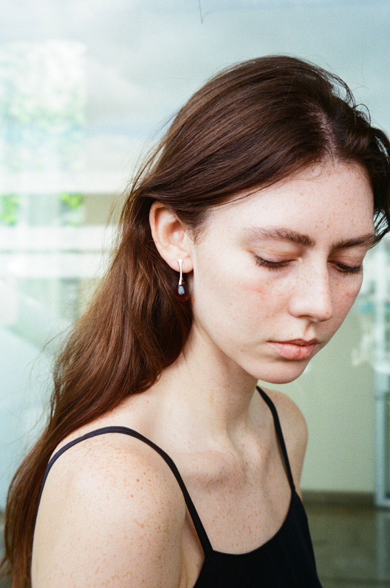 Gota Nail earrings - Amber