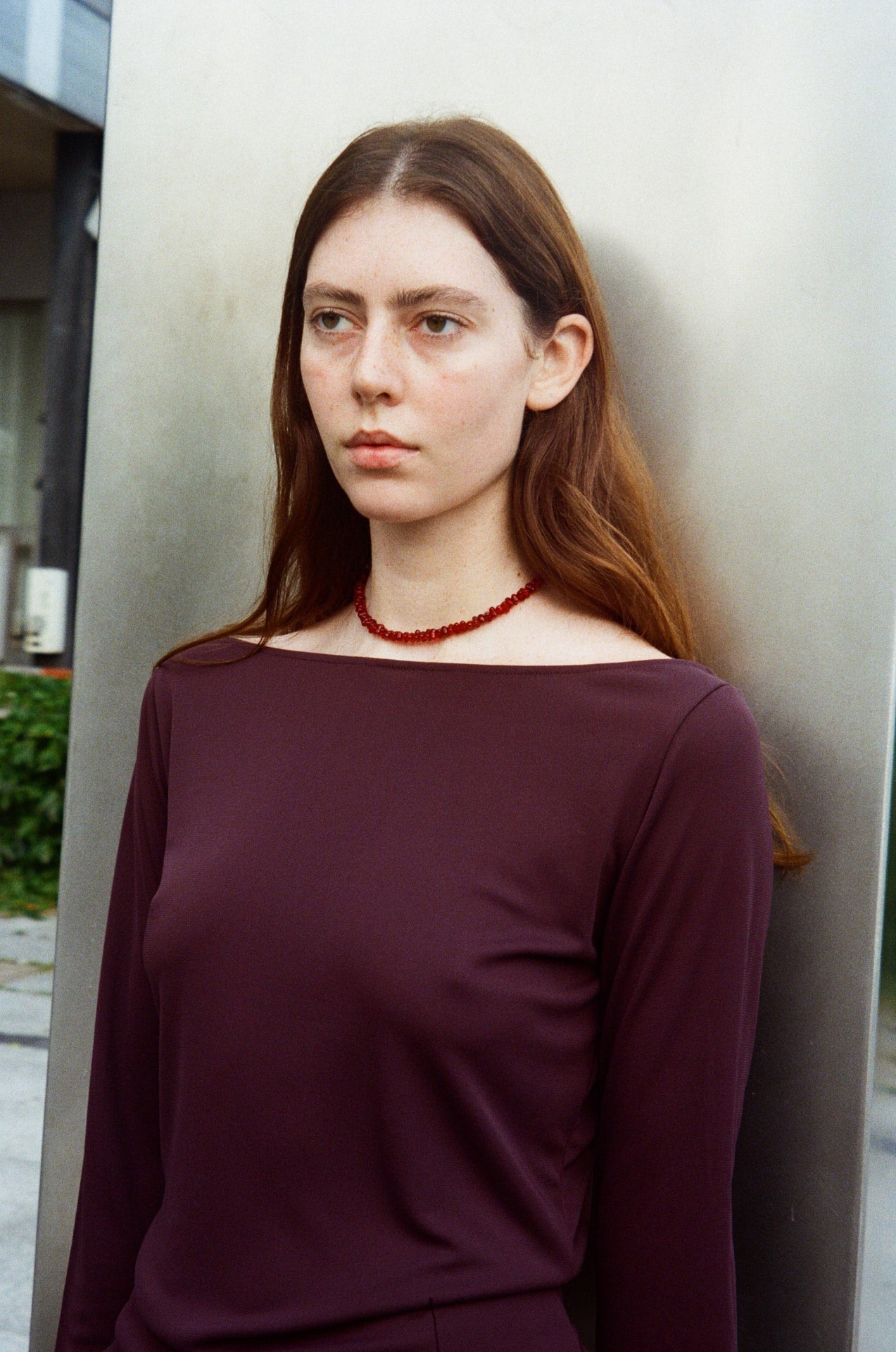 Caillou necklace - Grenat