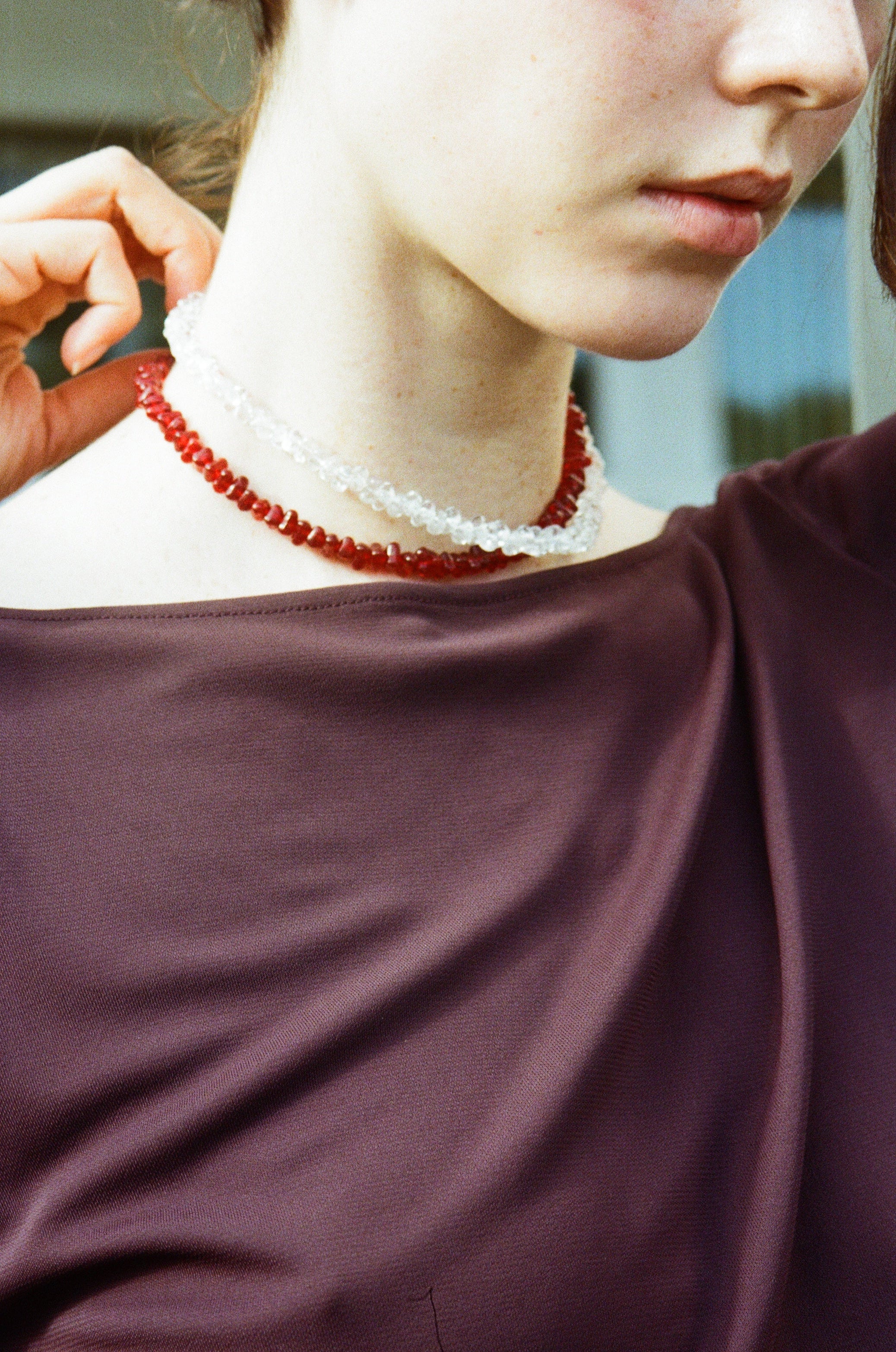 Caillou necklace - Clear