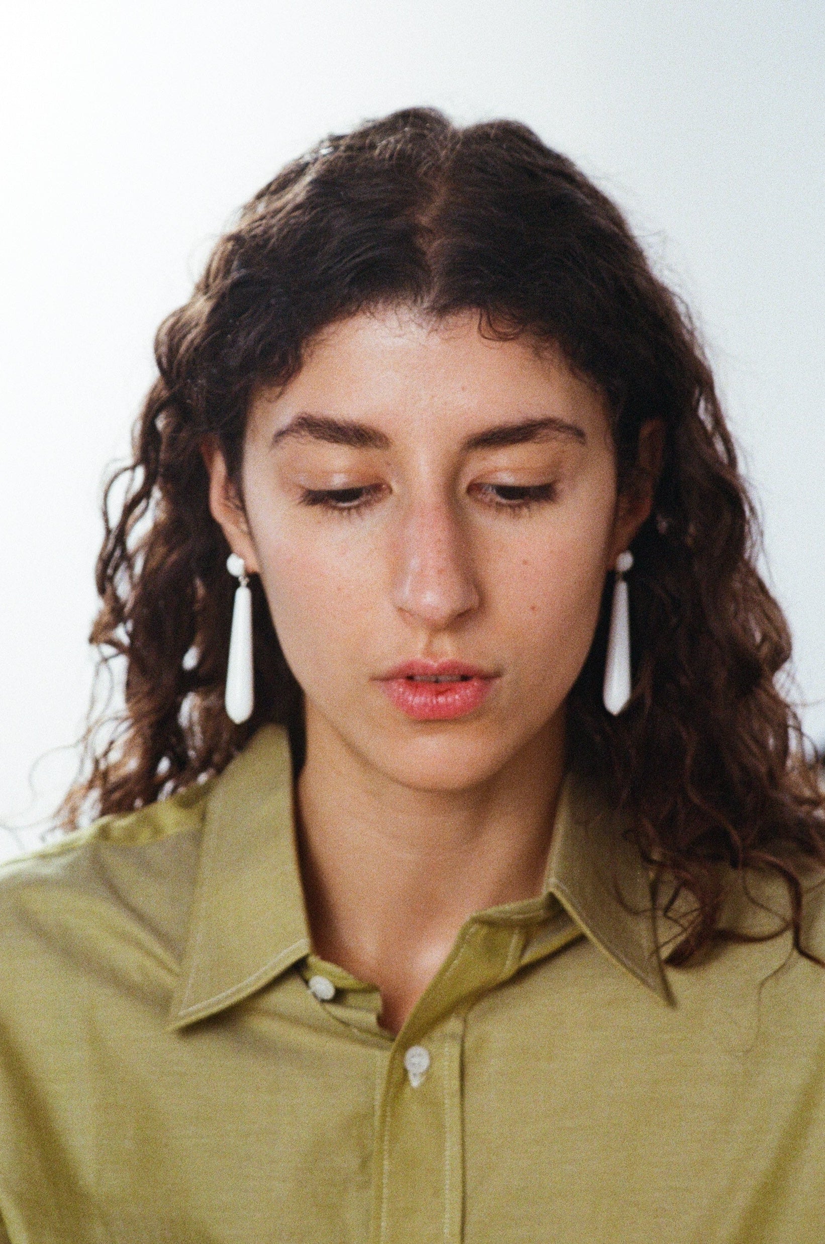 Maryam earrings - Opaque blanc