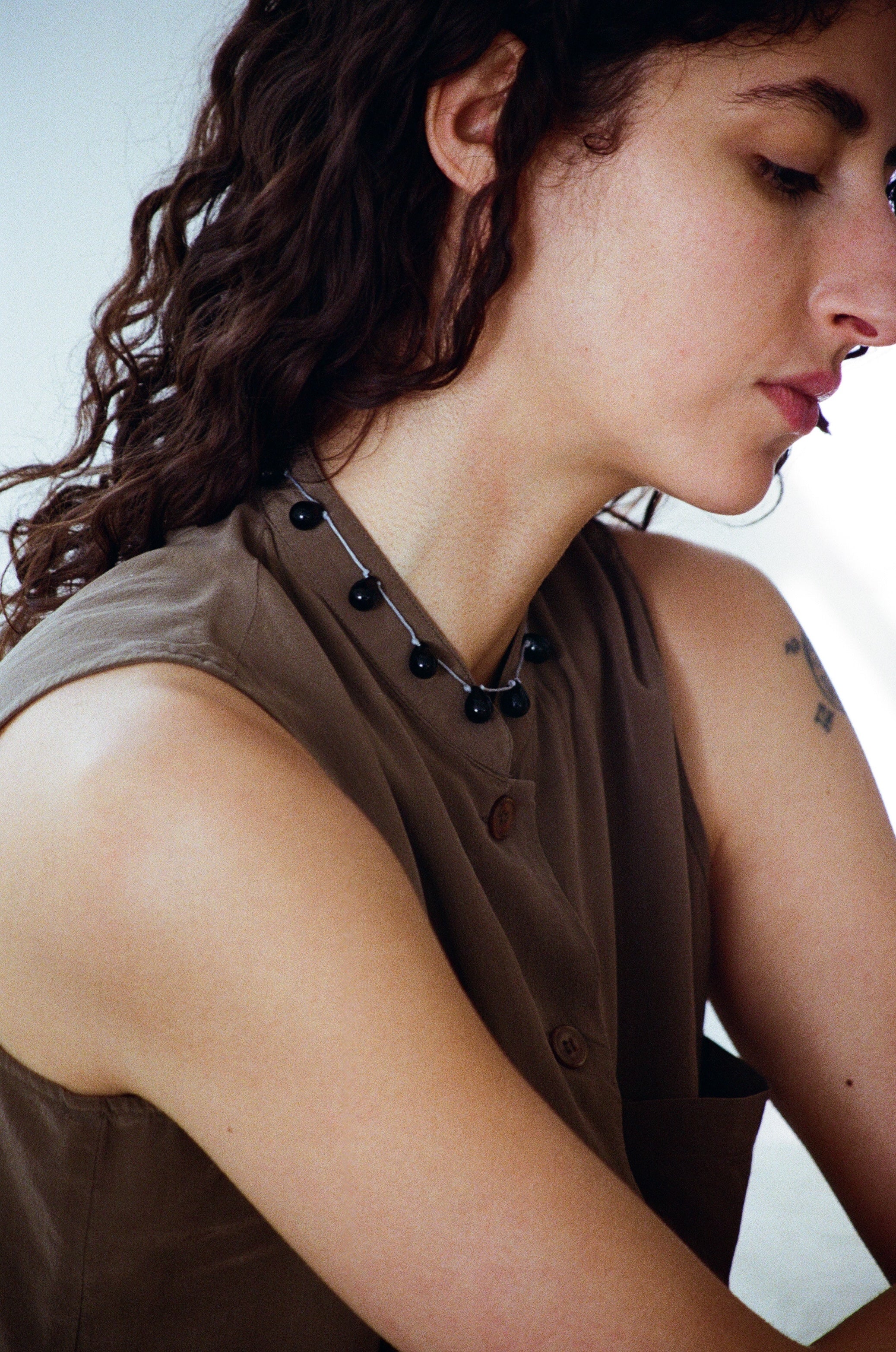 Noué necklace - Black / Grey