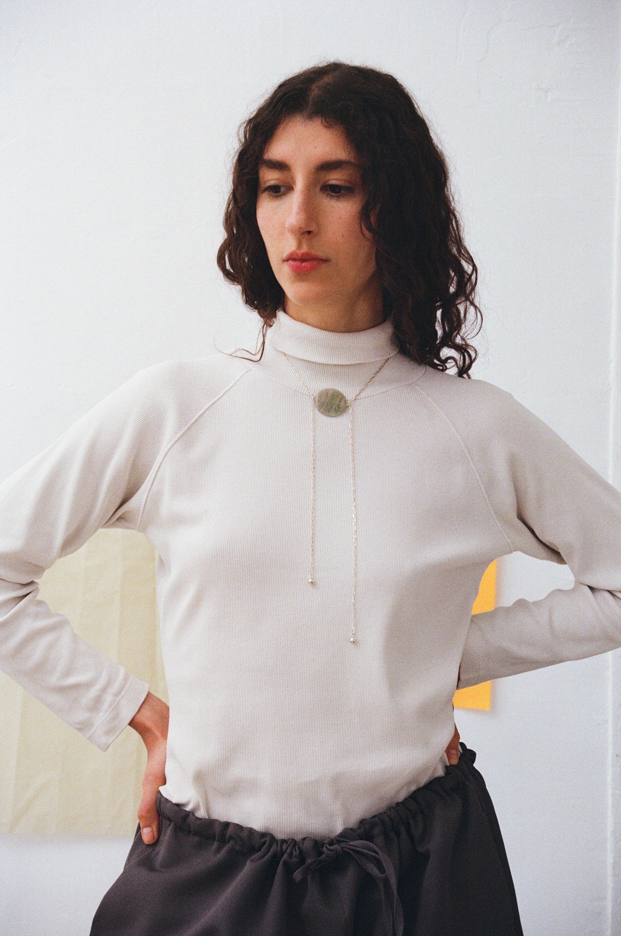 Gong neckalce - Marbled green