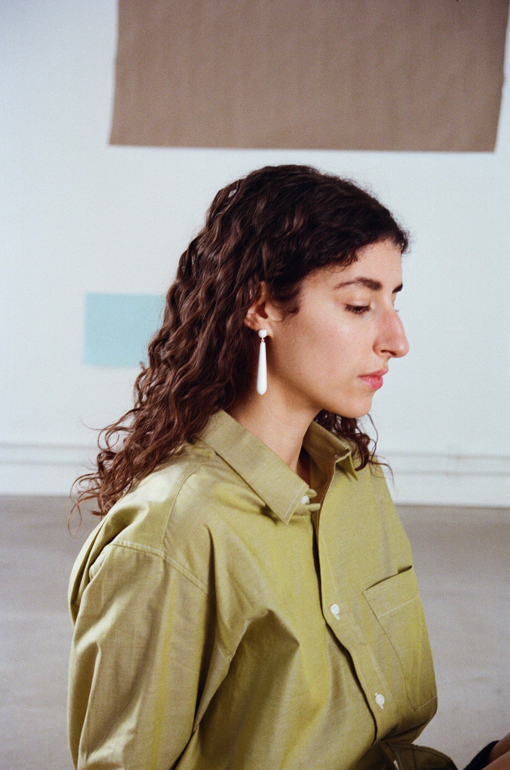 Maryam earrings - Opaque blanc