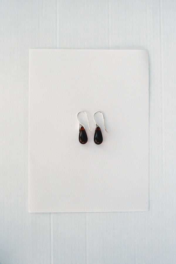 Brote earrings - Dark amber