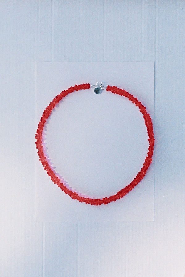 Cori necklace - Clear red