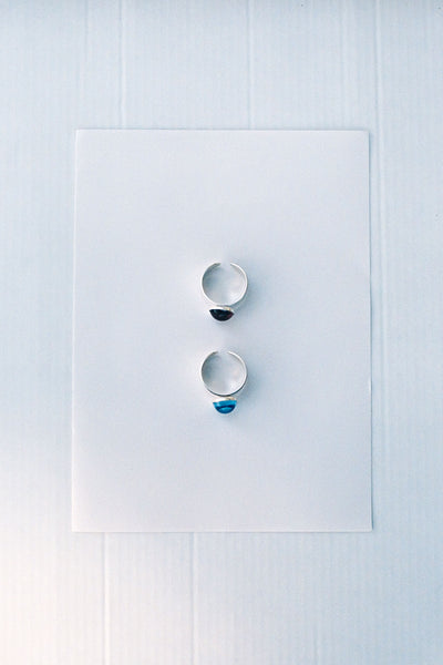 Flo Rings Flo ring - Silver blue – Sisi Joia