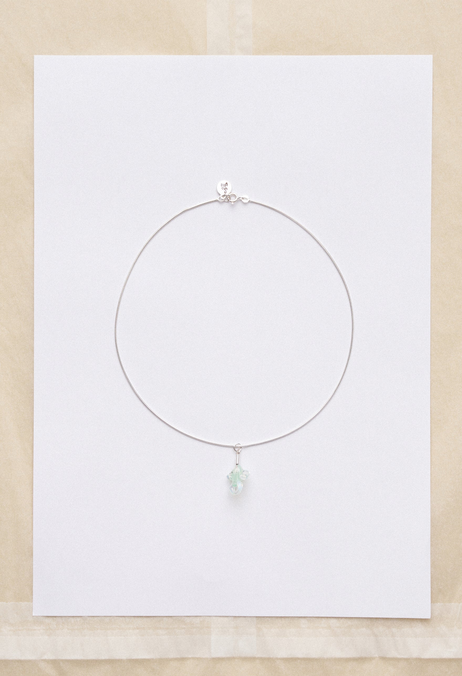 Ian necklace - Opaline green