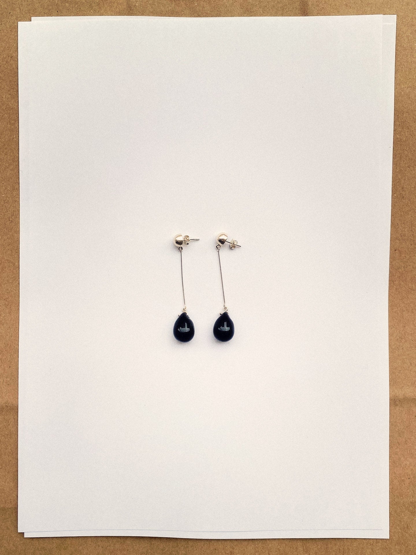 Gota Long earrings - Black