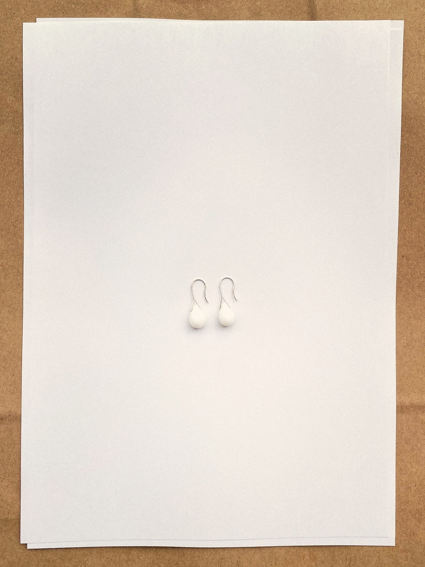 Gota Mini earrings - Blanc