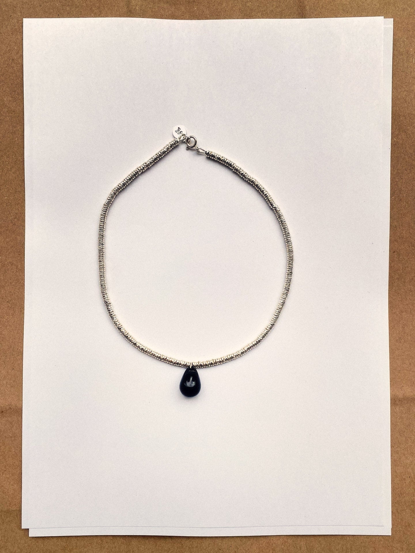 Corail necklace - Hematite / Black