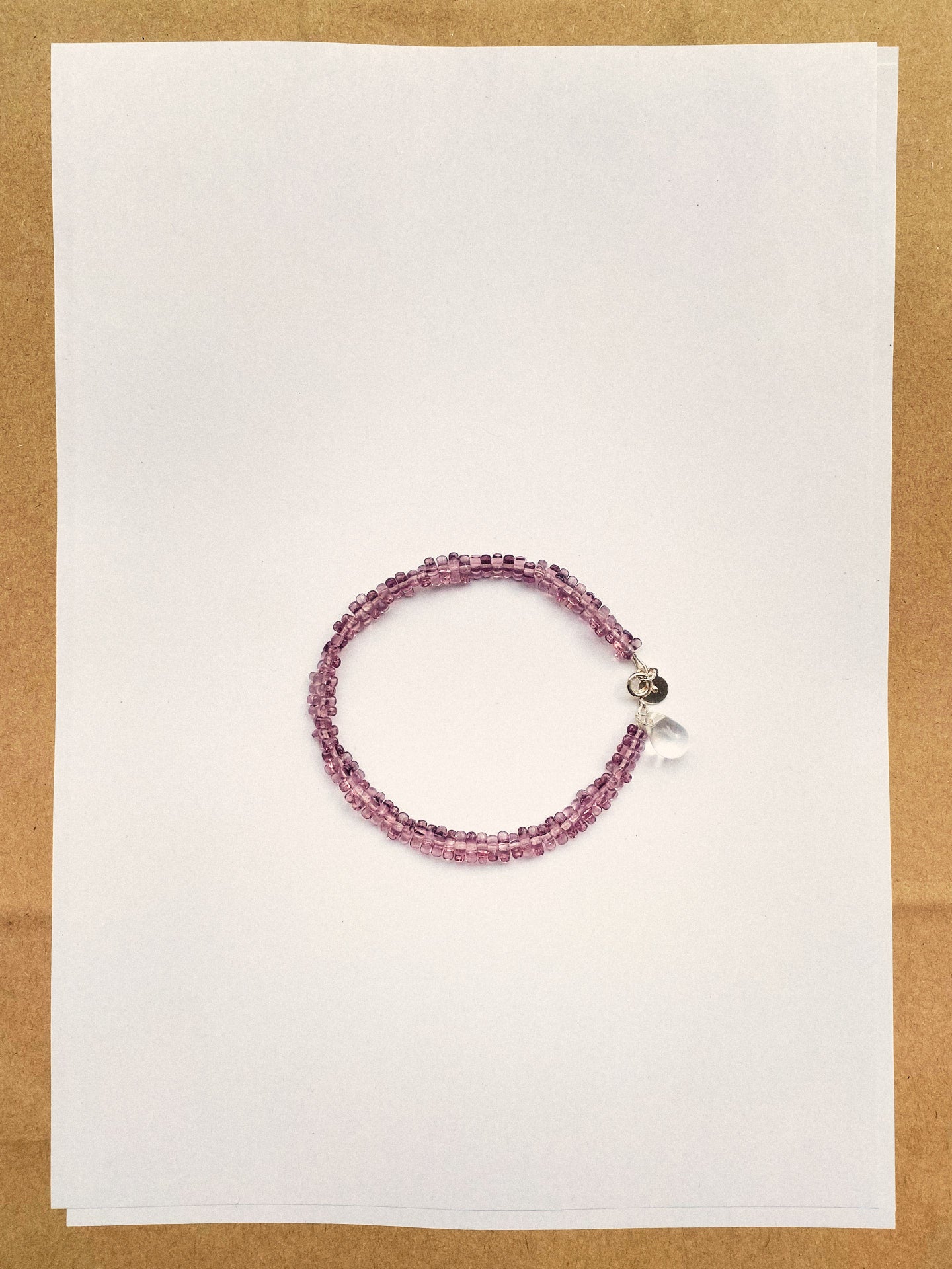 Cori anklet - Lilac / Clear