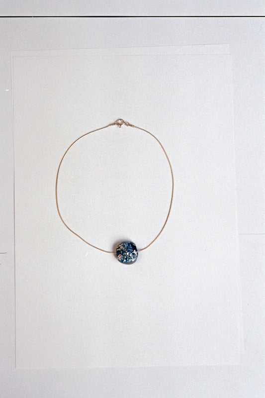 Jeton necklace - Blue
