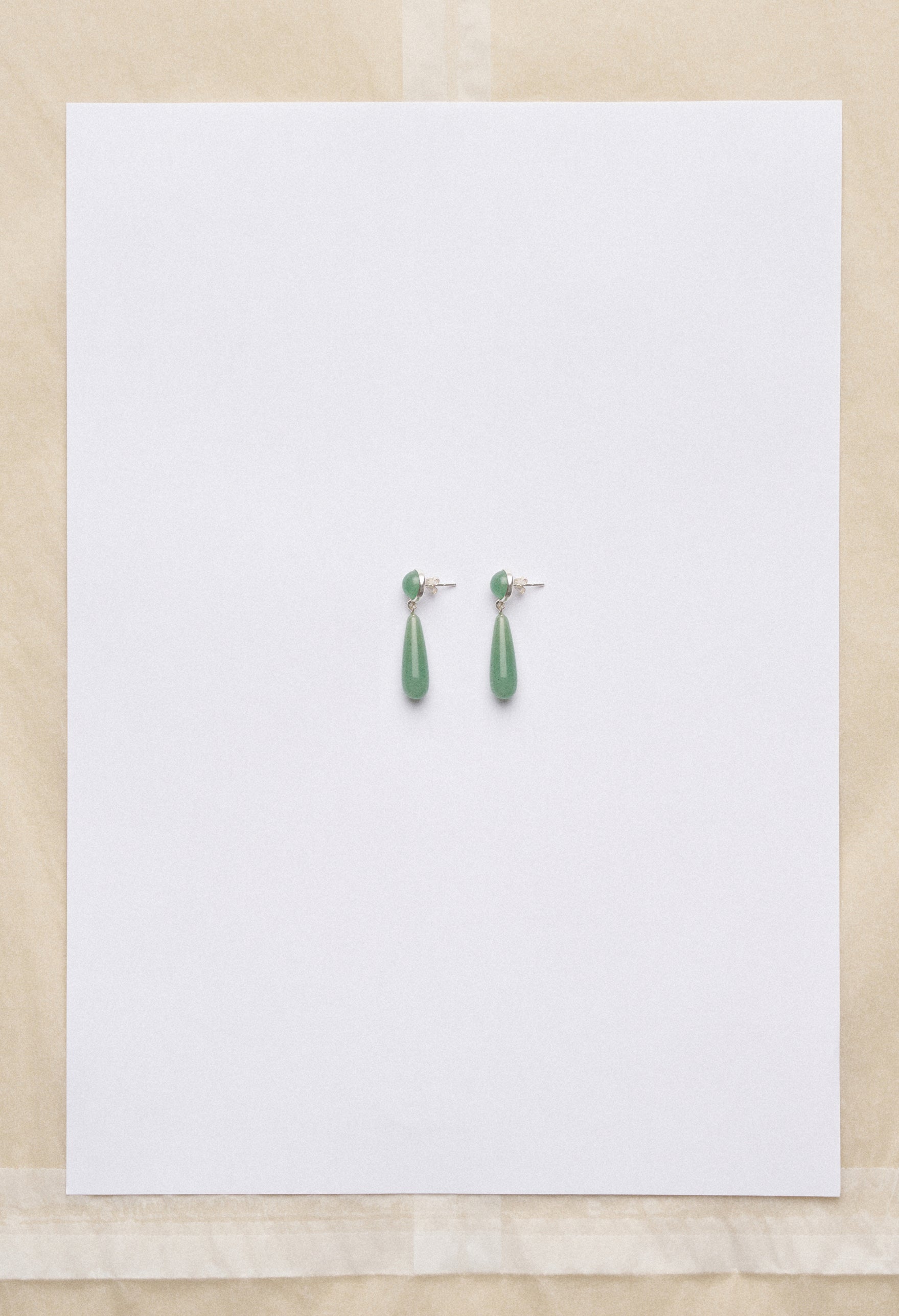 Larme earrings - Jade green