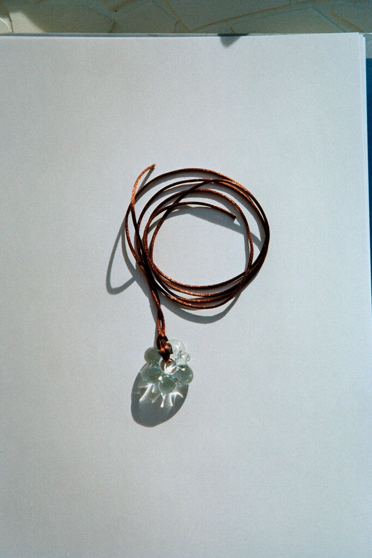 Long Fleur necklace - Brown