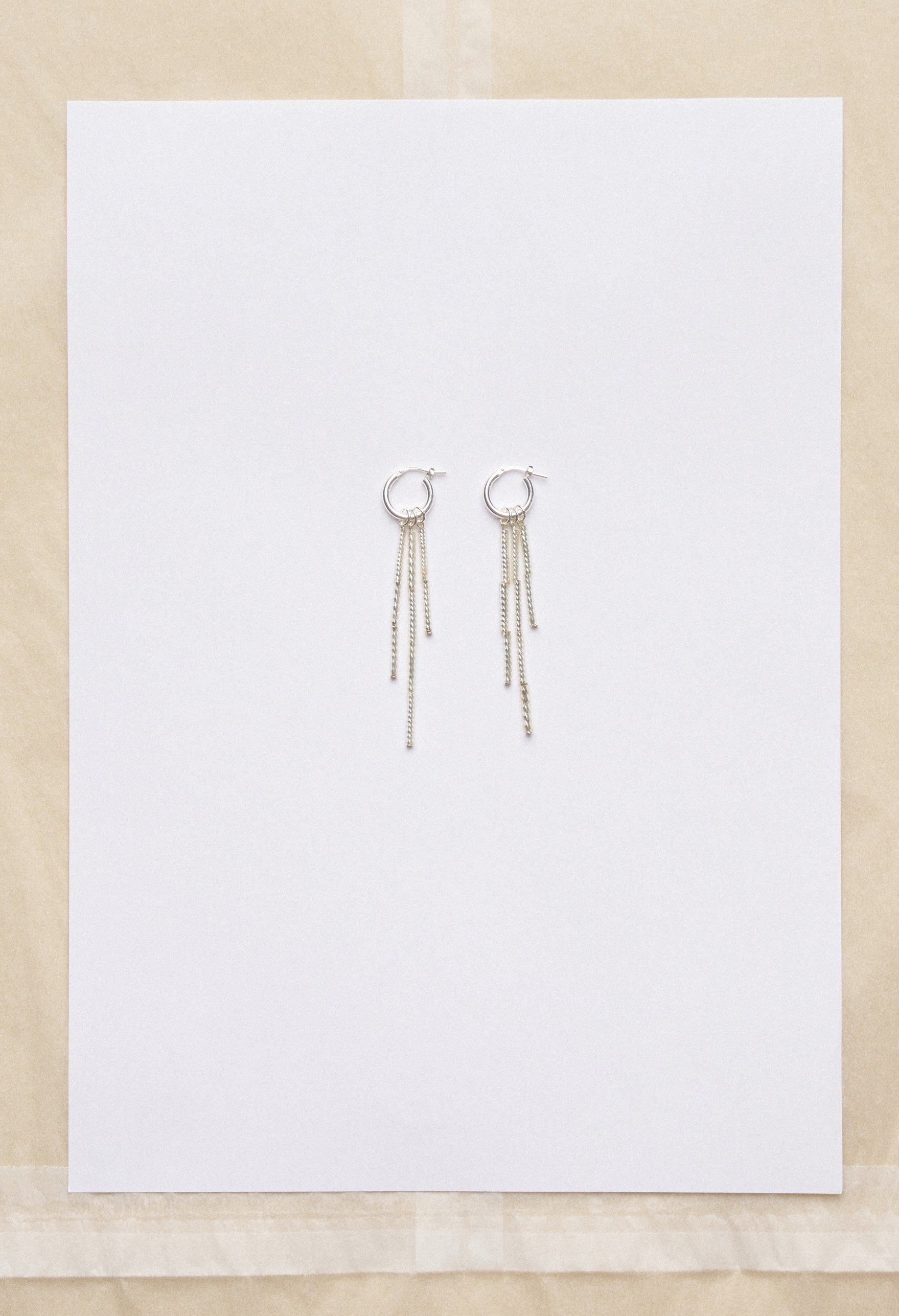 Manu earrings - Twisted silver