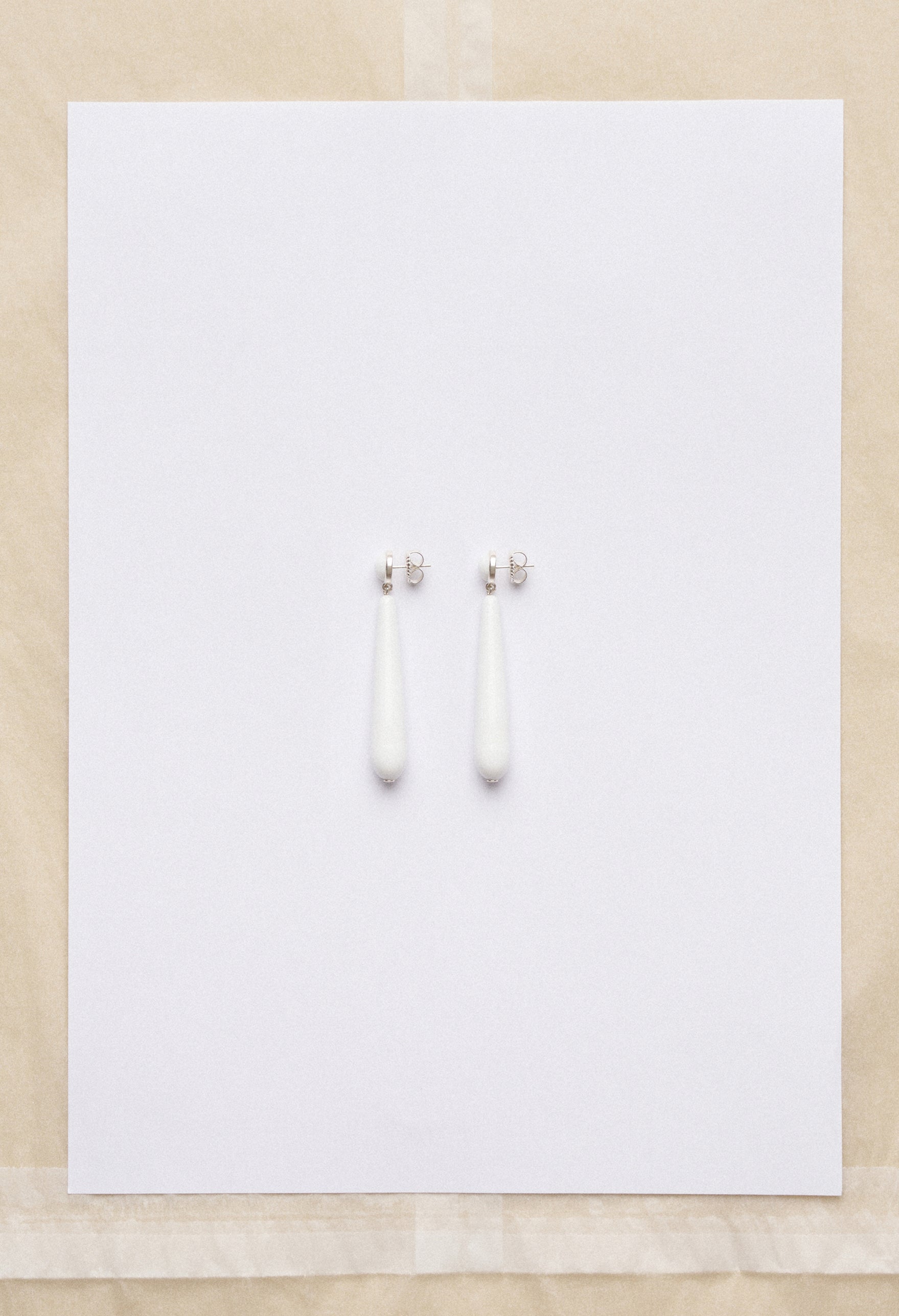 Maryam earrings - Opaque blanc