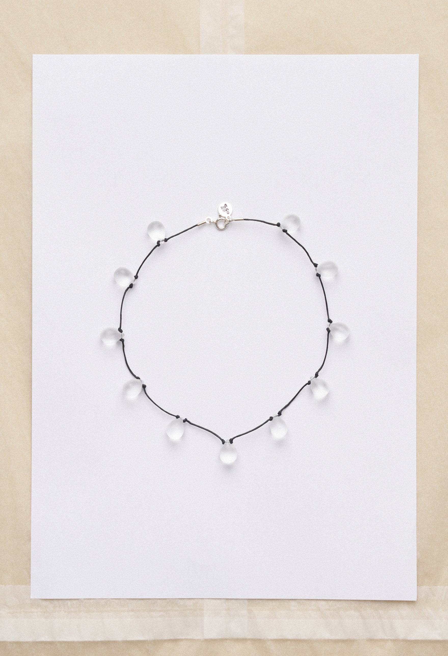 Noué necklace - Frost / Black