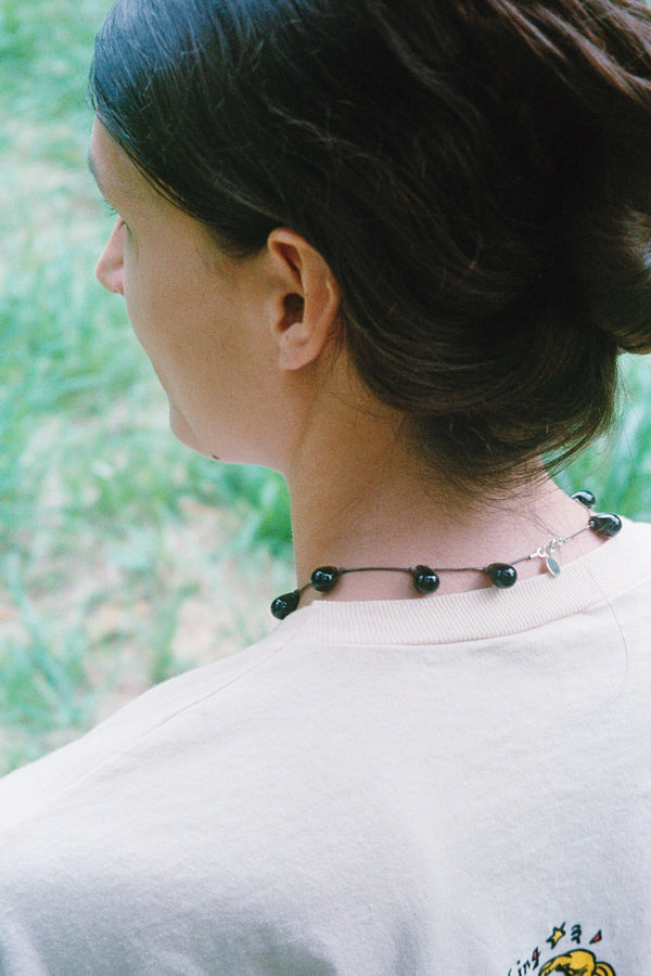 Noué necklace - Black / brown