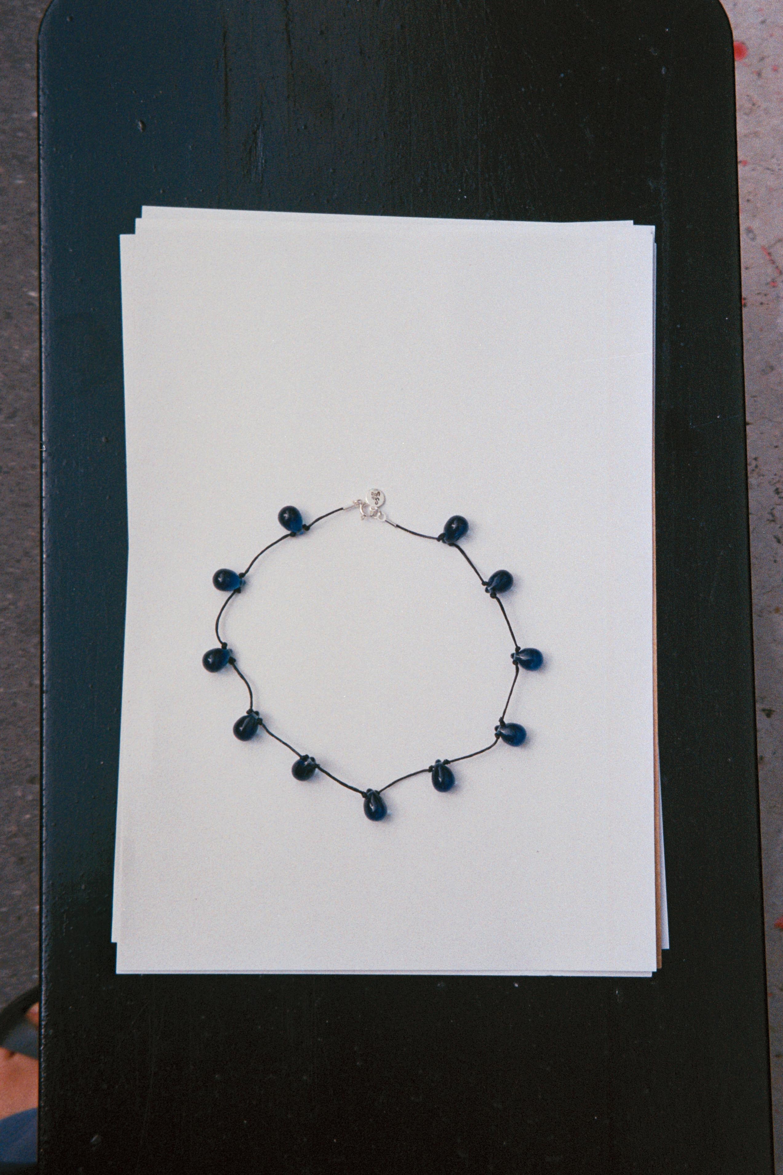 Noué necklace - Deep navy